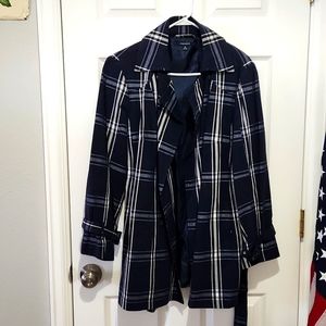 Plaid belted coat